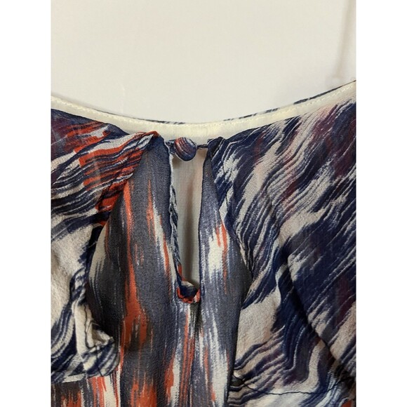 Joie 100% Silk Chiffon Spaghetti Strap Maxi Dress, Red, White & Blue,‎ Size M - Picture 7 of 14